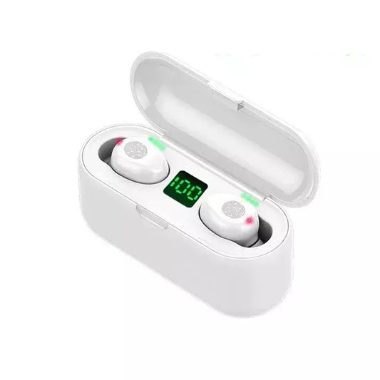 AURICULARES TWS F9 BLUETOOTH 5.1 CON POWER BANK INCORPORADO